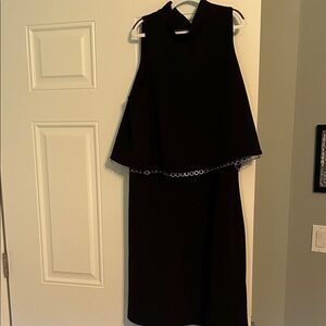 Muse Black Asymmetrical Sleeveless Dress